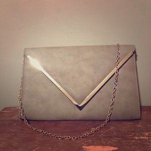 Aldo Faux Leather Envelope Clutch